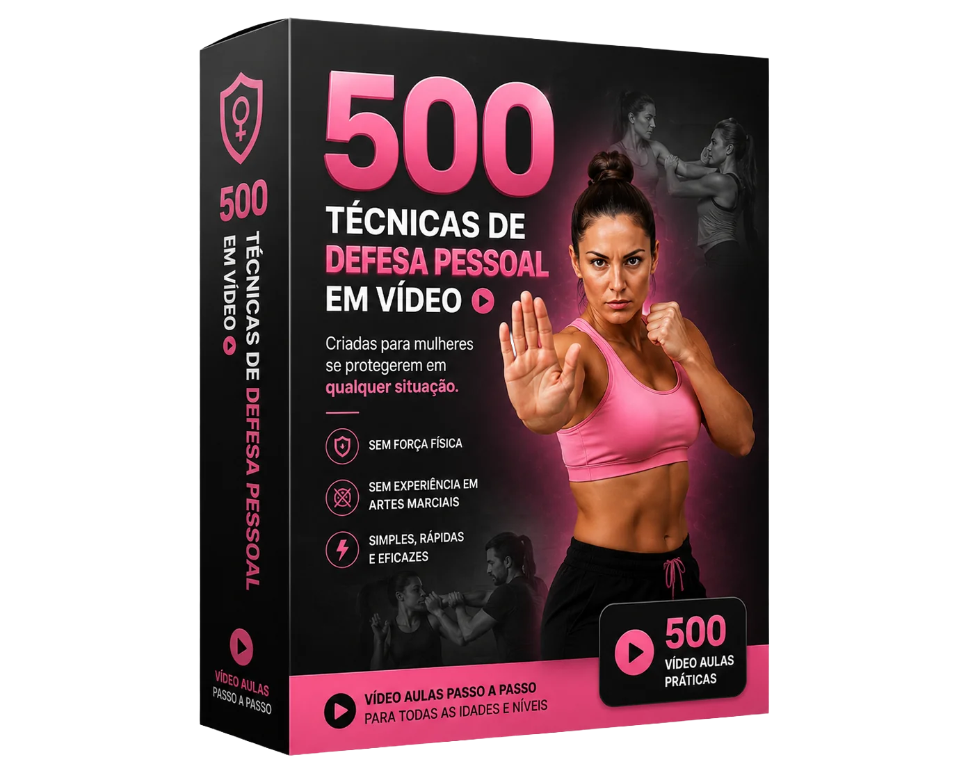 Capa do produto 500 treinos de defesa pessoal em vídeo